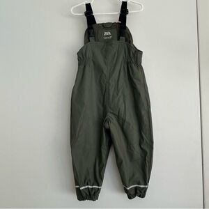 Zara Kids fleeced lined rain pants sz 2-3